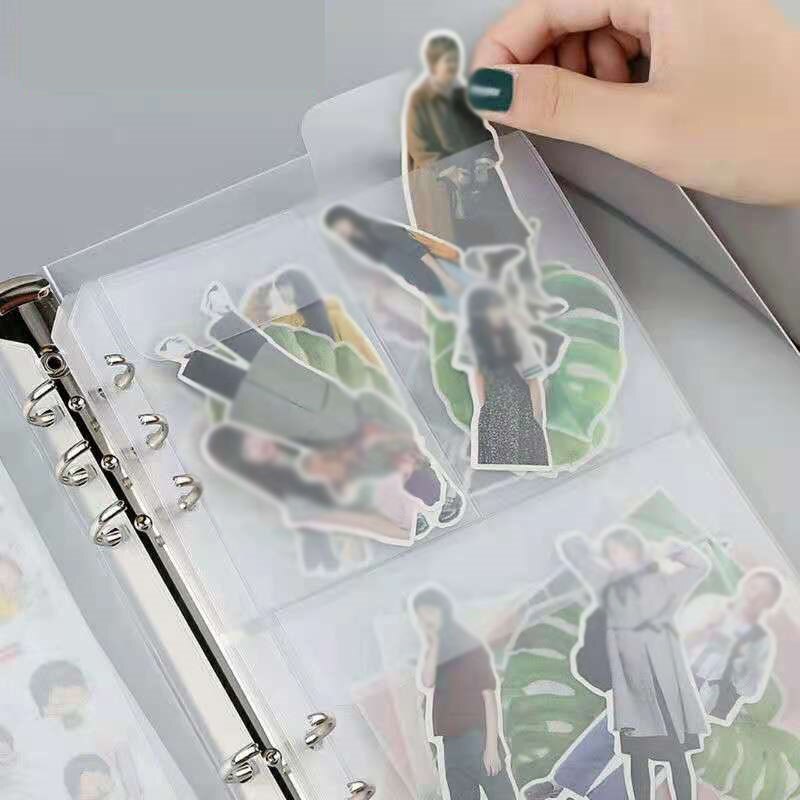 10pcs A5 PVC Loose Leaf Storage Bag Collection Pouch Binder Case Accessory &amp; Notebook 6 Ring Notepad Sheet Sheel Protector Cover