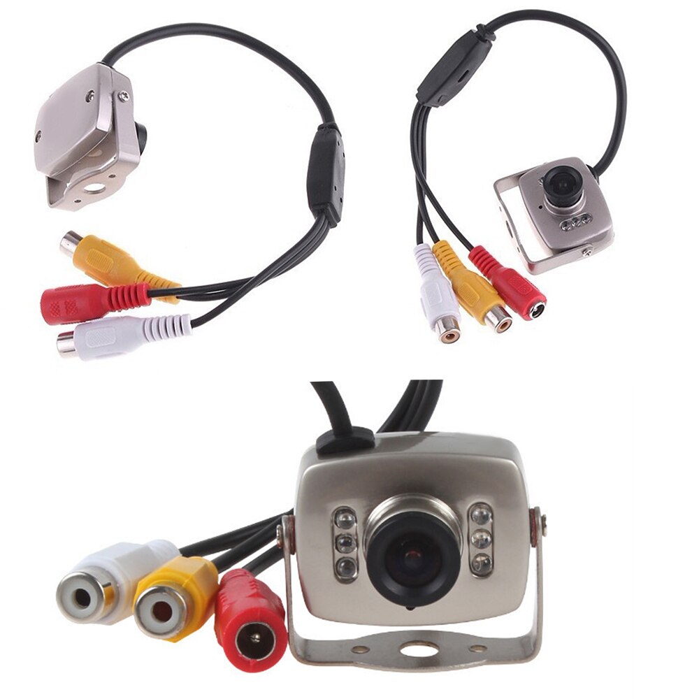 Kablet kamera mini med farveobjektiv hjemmesikkerhed vandtæt til hjemmet og kontoret 90 graders vinkelvisning vandtæt kablet kamera