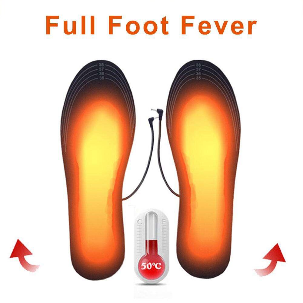 Unisex Winter Wärmer Fuß USB Lade Elektrische Beheizte Einlegesohlen Für Schuhe Heizung Einlegesohle Stiefel Cuttable Wiederaufladbare Heizung Pads