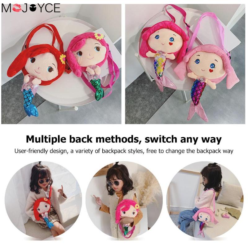 Mädchen Kinder Schulter Taschen Schöne Plüsch Umhängetasche Kinder Junge Mädchen Cartoon Fischschwanz Schulter Tasche sac ein haupt femme handtaschen