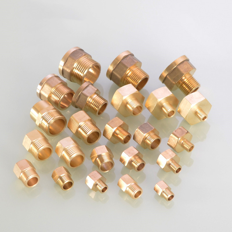 Lfang-Brass Hose Fitting Hex Reducer Bushing M/F 1/8" 1/4" 3/8" 1/2" 3