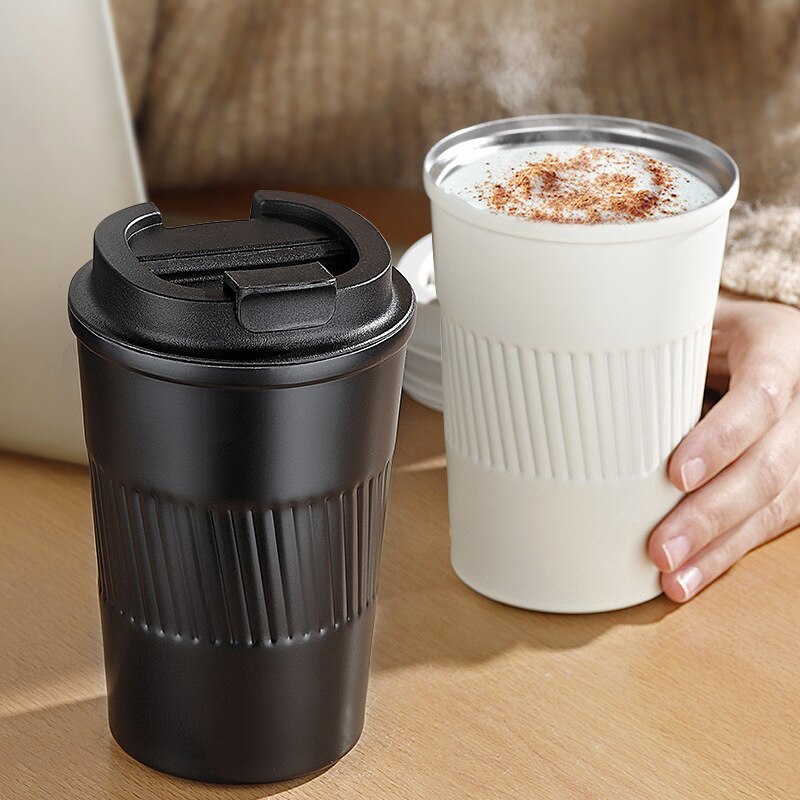 350ml Kawaii Reusable Coffee Cups Stainless Steel Outdoor Portable Travel Car Coffee mug Thermos Double Wall