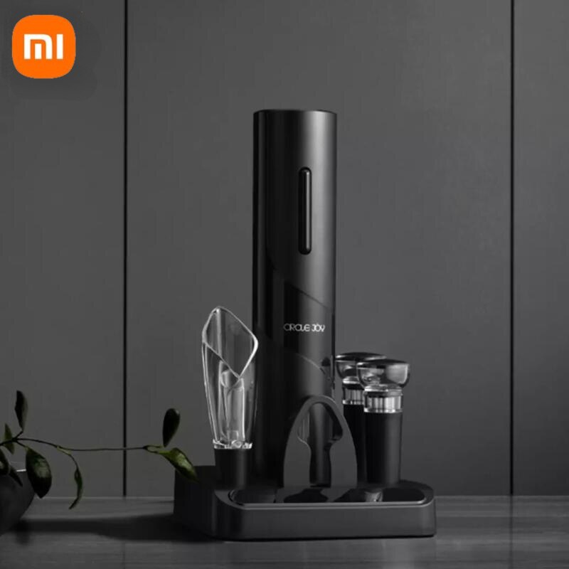 Xiaomi Cirkel Vreugde Smart Elektrische Fles Wijn Opener Set Automatische Corkscrew Stopper Rode Wijn Keuken Accessoires Gereedschap 4 In 1