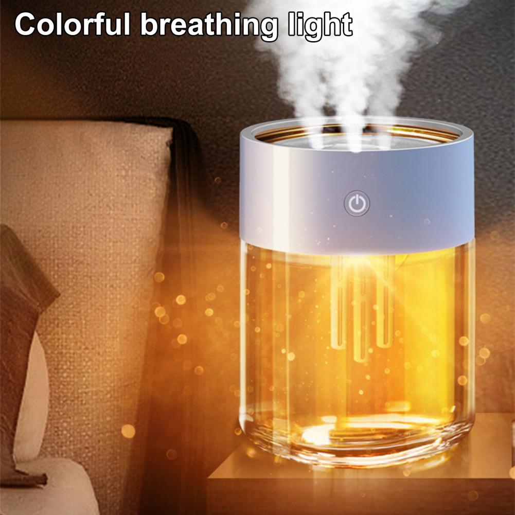 2L Cool Mist Humidifier Powerful White Low Noise Three Holes Air Humidifier Mini Humidifier for Living Room
