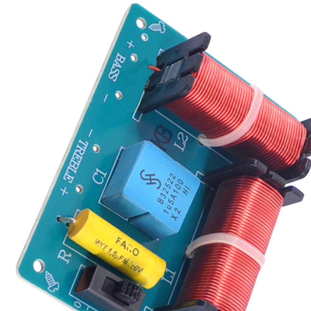 Audio Speaker Frequency Divider Full Range Treble Bass 80W 2 Way Crossover Filters HiFi Speaker Dual Frequency Crossover