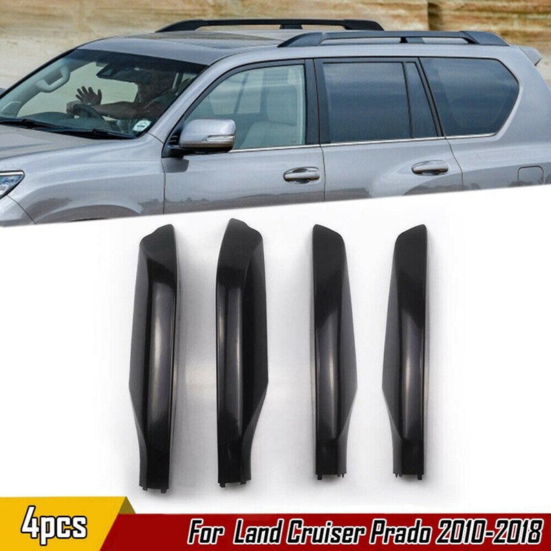 4 Stks/set Zwart Abs Auto Imperiaal Cover Einde Rail Shell Bescherm Voor Toyota Prado FJ150