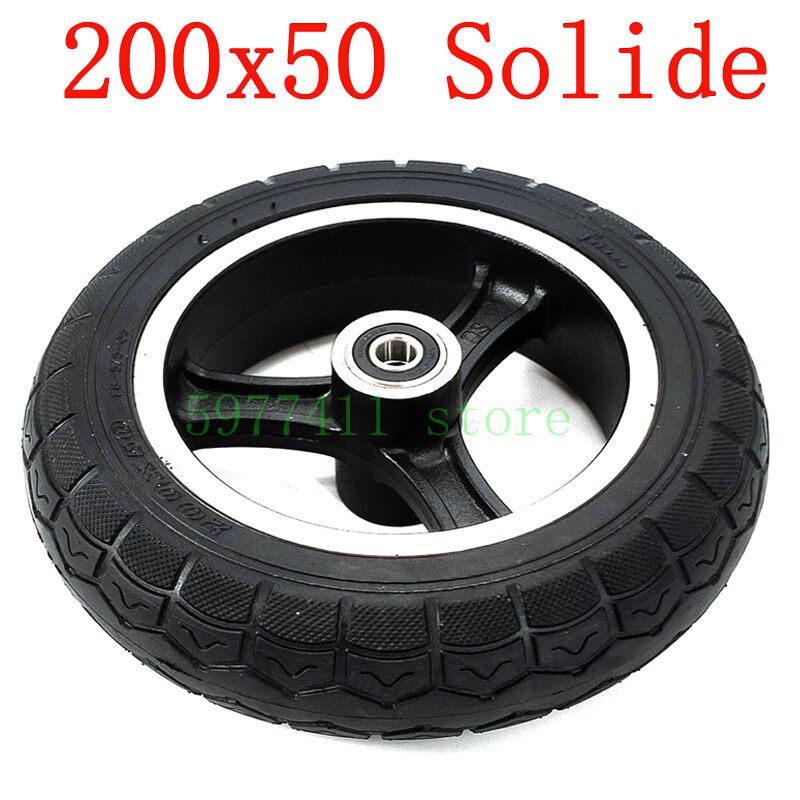 200X50 Effen Tubeless Aluminium Wiel Voor 8 Inch Kleine Dolfijn Elektrische Scooter Scooter Wiel