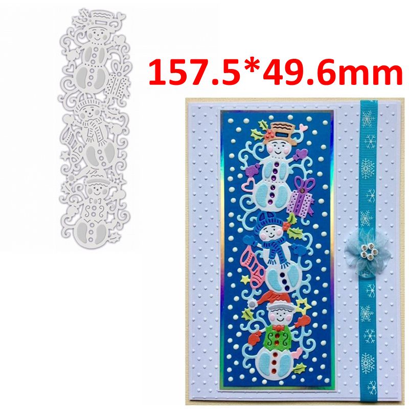 Happy Christmas Words Lace Music Note Corner Frame Stairs Window Flowers Angel Snowman Ornament Die Cut DIY Craft: 3