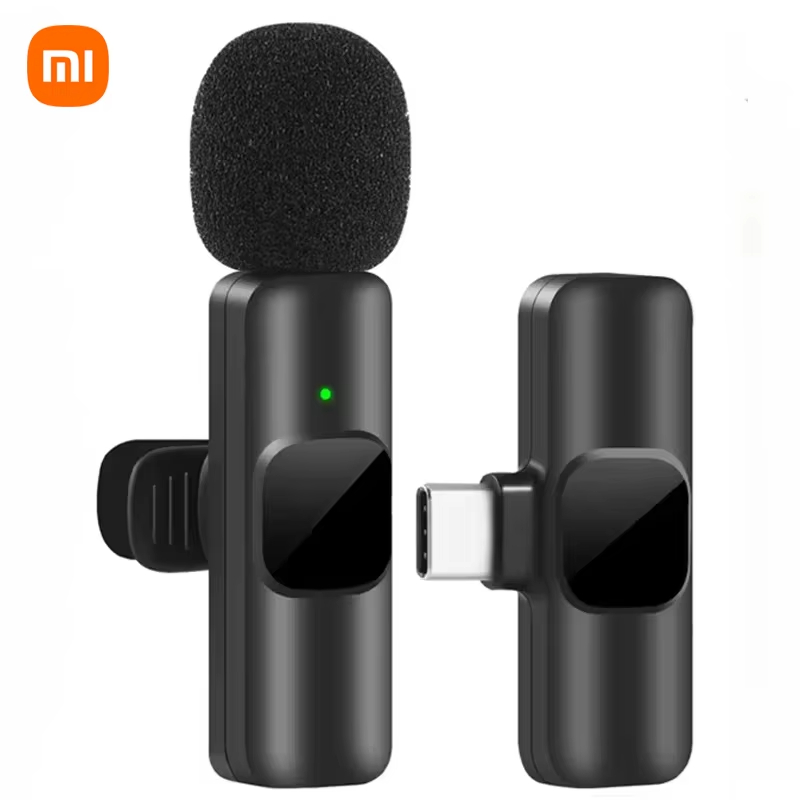 Xiaomi Microfono wireless Bluetooth portatile K9 2.4G Registrazione audio video per Iphone Android Microfono per telefono da gioco dal vivo all'aperto Nuovo: Beige