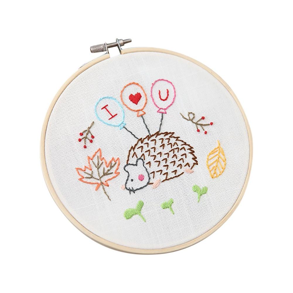 Full Range of Embroidery Cross Stitch Stamped Embroidery Cloth with Floral Kit