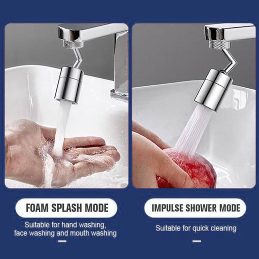 720 Degrees Splash Filter Faucet Spray Head Universal Anti Splash Filter Faucet Movable Kitchen Tap Water Saving Nozzle Sprayer
