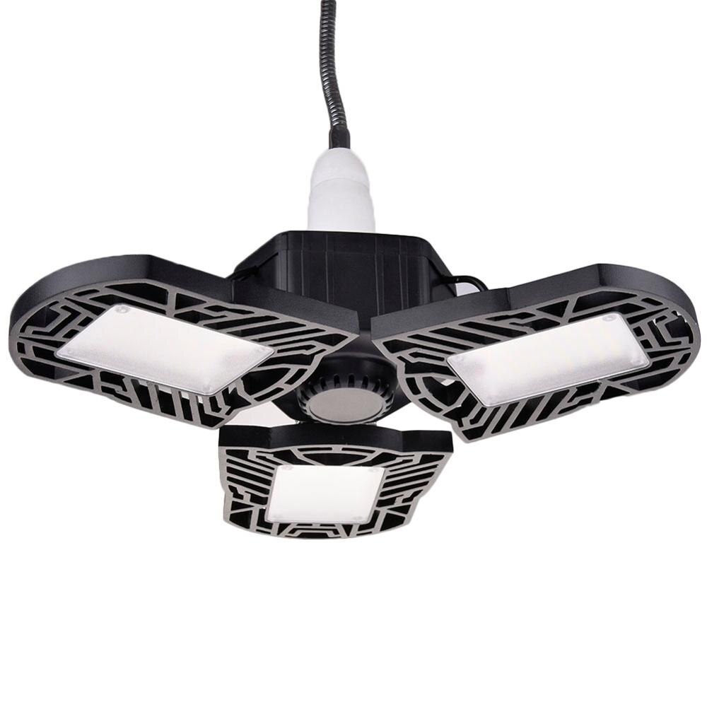 Deformation ufo led-ljus  e27 hög bay ljus garagelampa 60w 85-265v led lampor för bensinstation baldakin verkstad fotbollsplan: Svart / Kall vit