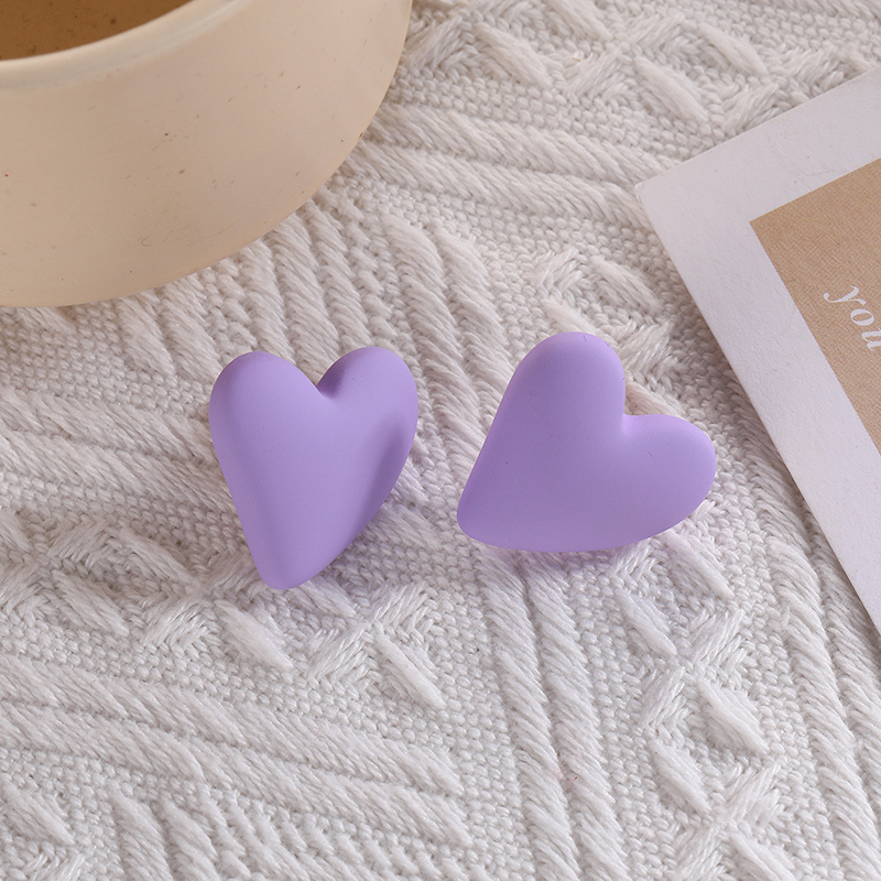 Pendientes de Clip con forma de corazón para mujer, aretes de estilo bohemio, de color rojo, blanco y amarillo: Rodio plateado