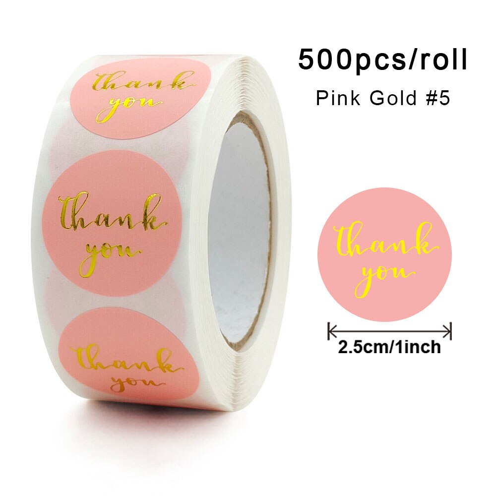 Thank You Stickers Roll of 500pcs 1