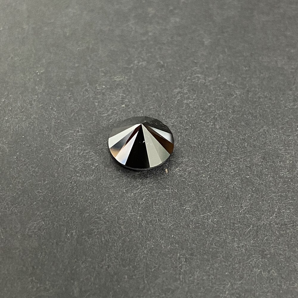 Moissanite Stone 7mm 1.10Carat D Color Synthetic Pure Black Round Shape GRA Certificate Loose Diamond