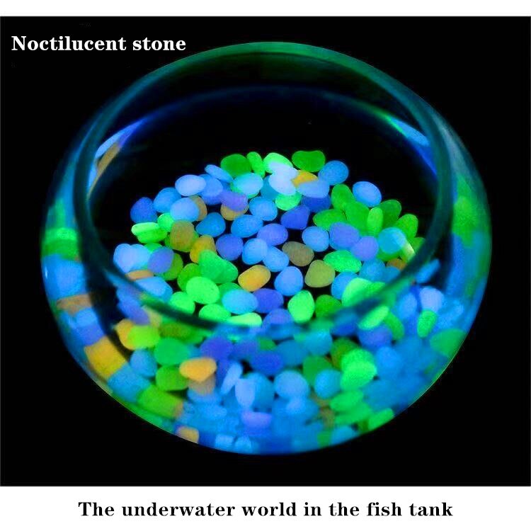 Exterior garden decoration glow in the dark pebbles Non-toxic and non-fading resin luminous stone outdoor decor garden stones
