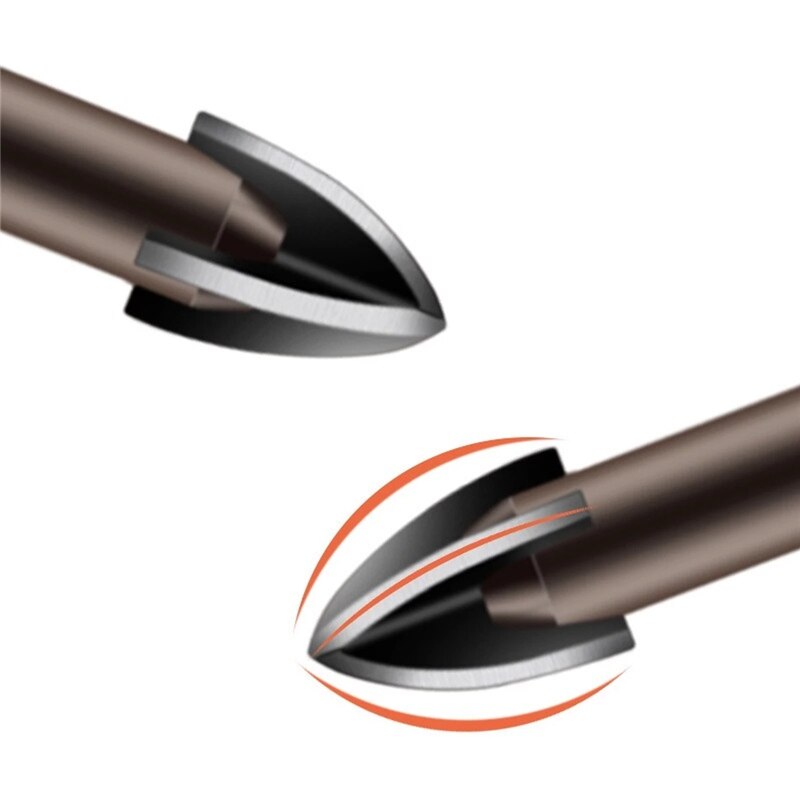 1Pc 3-12mm Cross Hex Tile Drill Bits Set For Glass Ceramic Concrete Hole Opener Brick Alloy Triangle Drill Bit Tool Kit