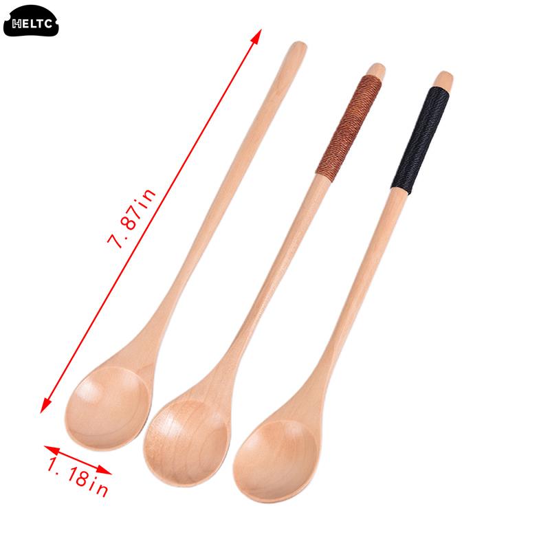 Cuchara de madera, utensilio de cocina de bambú, herramienta para sopa, cucharadita para Catering, cuchara para niños, utensilios de cocina para sopa de arroz