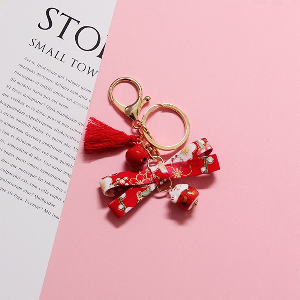 Beautiful Japanese Style Smart phone Strap Lanyards for iPhone Samsung Cherry Flower Decor Mobile Phone Strap Rope Phone Charm: F