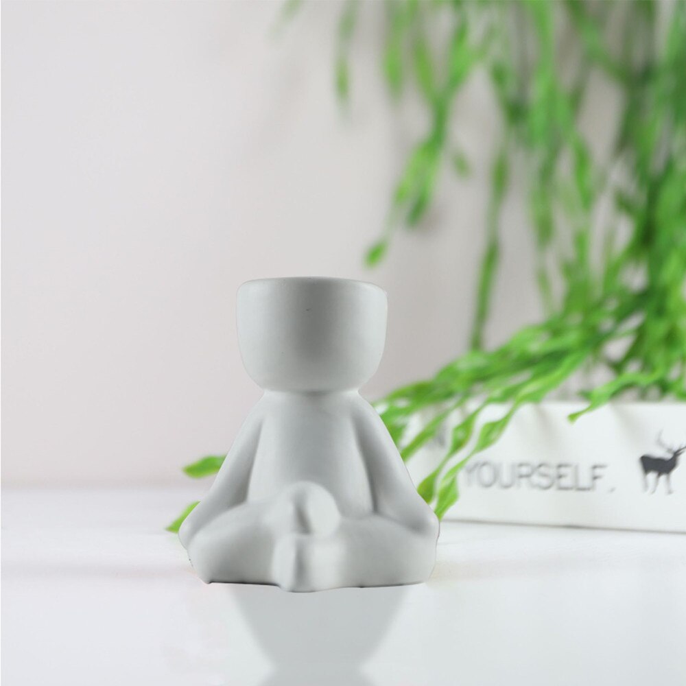 Pot de fleur en céramique en forme humaine Pot de fleur Vase en céramique artisanat plante Pot maison ornements décoration