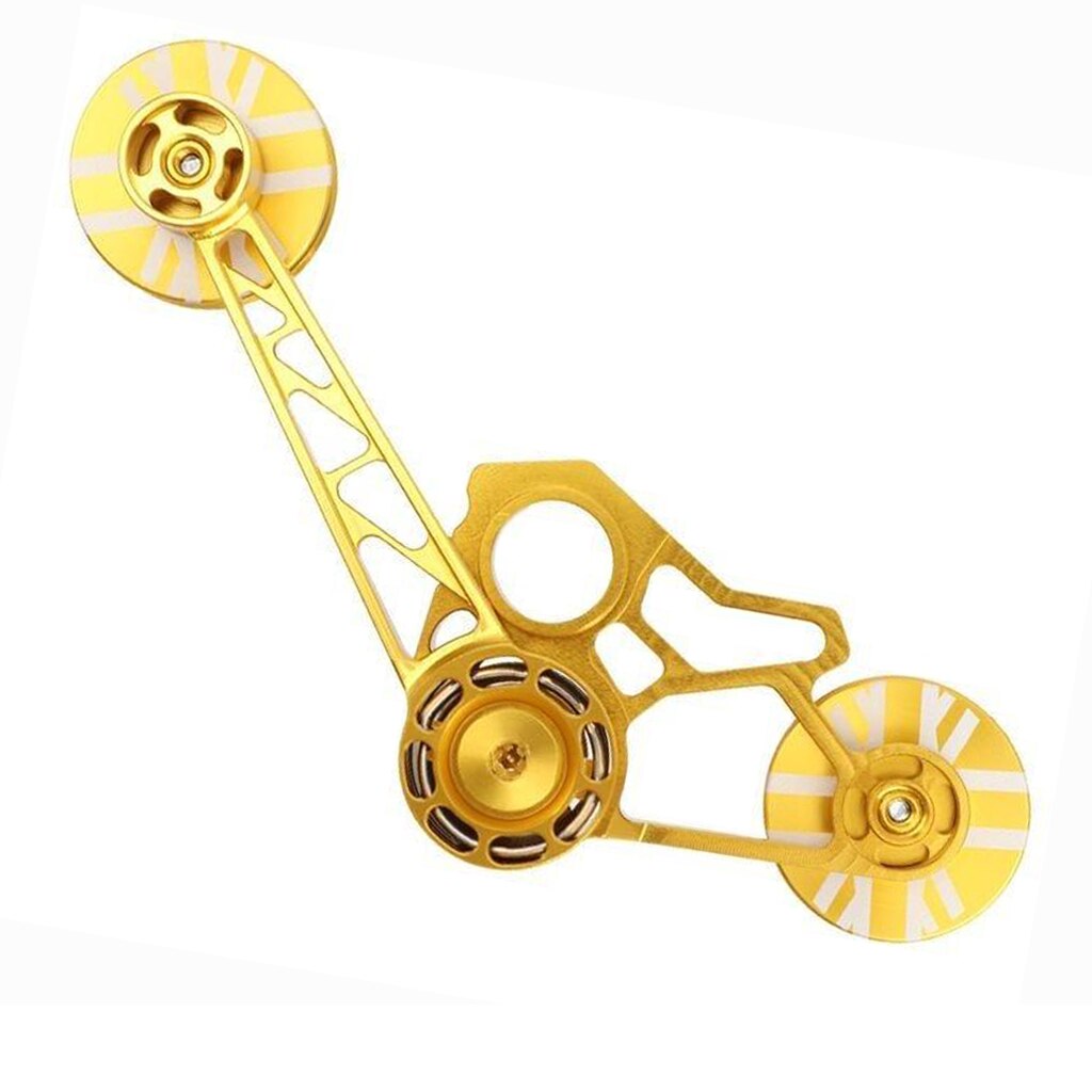 Folding Bike Chain Tensioner Guide 10T Derailleur Adjuster for Brompton: Golden