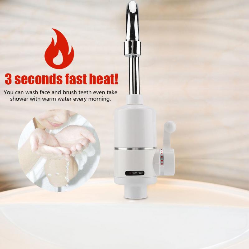Electric Kitchen Water Heater Tap Instant Water Faucet Heater Heating Faucet Tankless Instantaneous Water Heater 220V