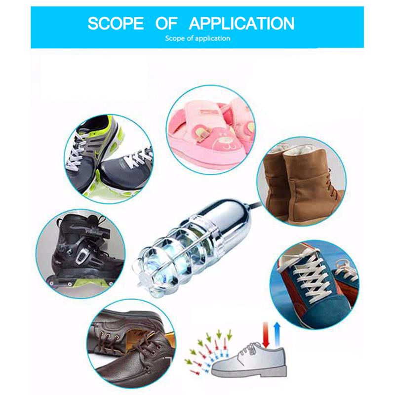 Shoes Boot UV Lamps Sterilizer Light Dryer Warmer Deodorizer Dehumidify Sterilizer Ultraviolet Ozone Sterilization EU/US Plug