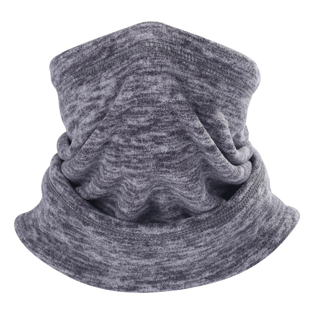 Qinglonglin Winter hiking skiing bandana windproof warmer neck gaiters for men: Gray