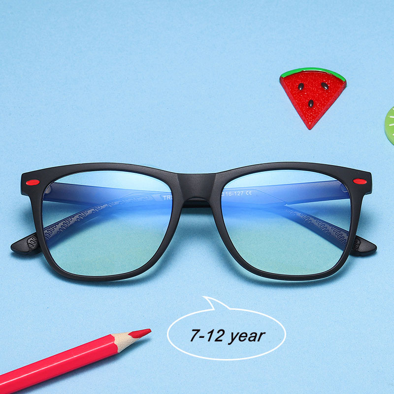 Blokujące niebieskie światło chłopięce okulary dziecięce modne marki Tranparent elastyczne oprawki optyczne jasne okulary komputerowe