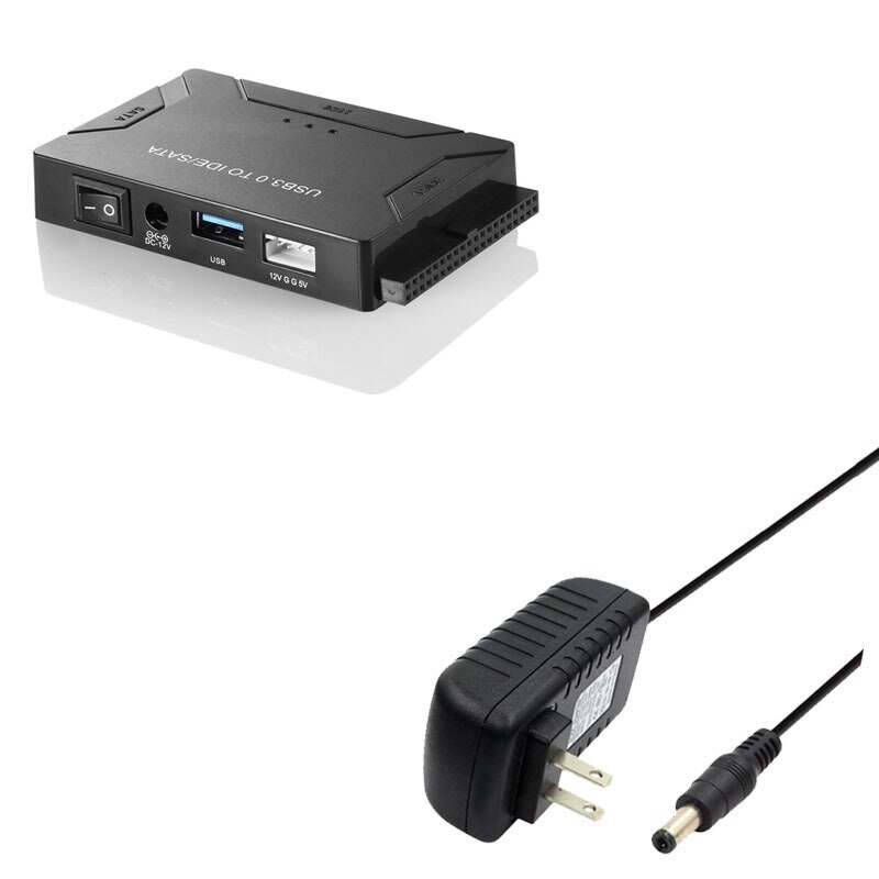 HDD Hard Disk Drive Converter USB3.0 to SATA/IDE for 2.5Inch/3.5Inch External Hard Disk Case Box Drive HDD SSD for PC Laptop-US: Default Title