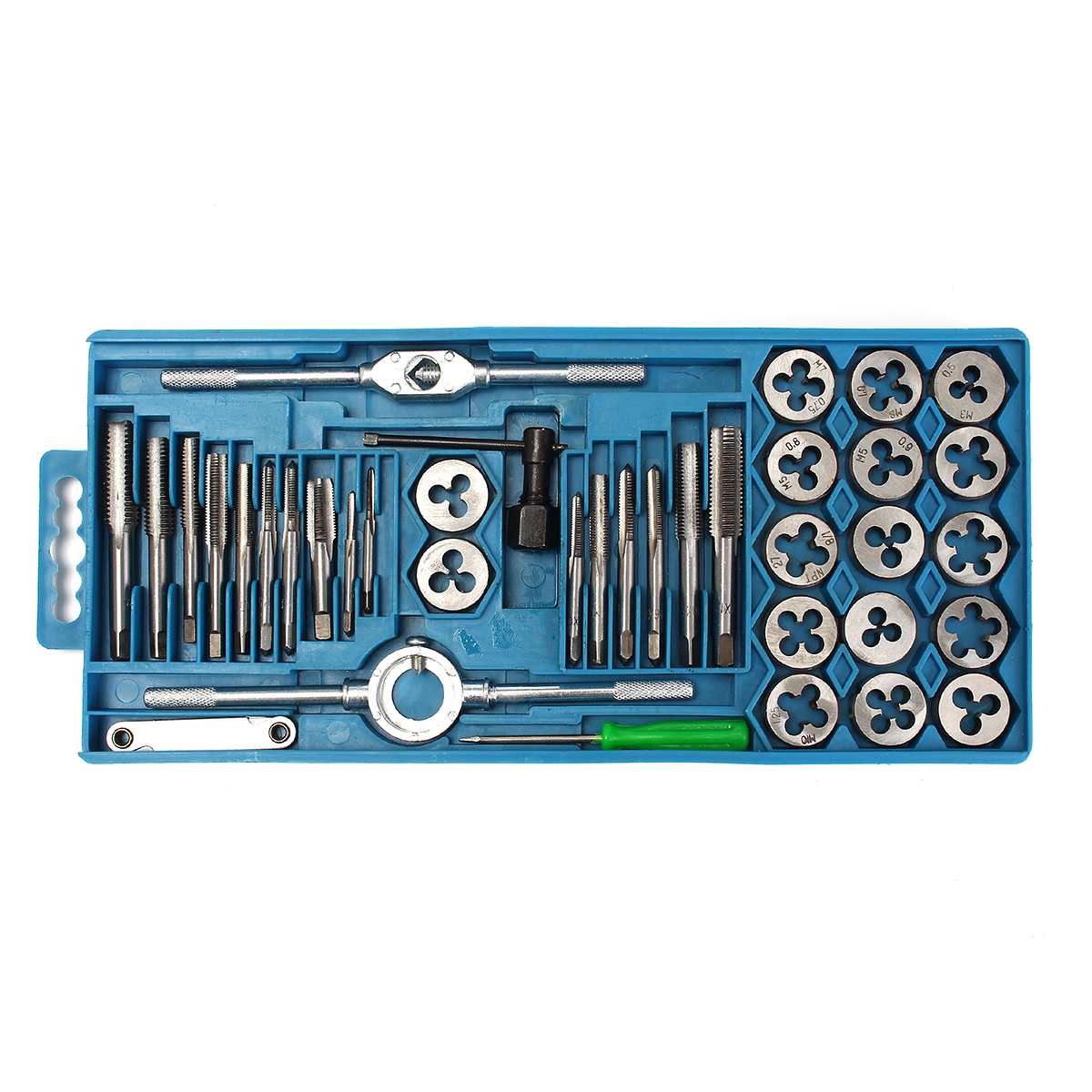 40pcs Tap Die Set M3-M12 Screw Thread Metric Taps Wrench Dies DIY kit Wrench Screw Threading Metal Hand Tools With Case