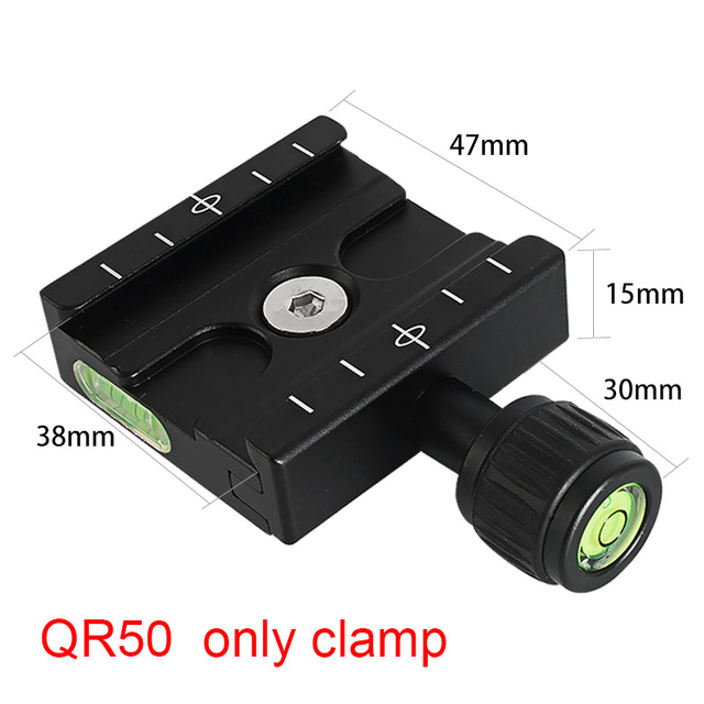 BEXIN QR Series Tripod Ball Head Adapter Aluminum Alloy Quick Release Splint Clamp for Arca Swiss Dslr Camera Ball Head: QR50