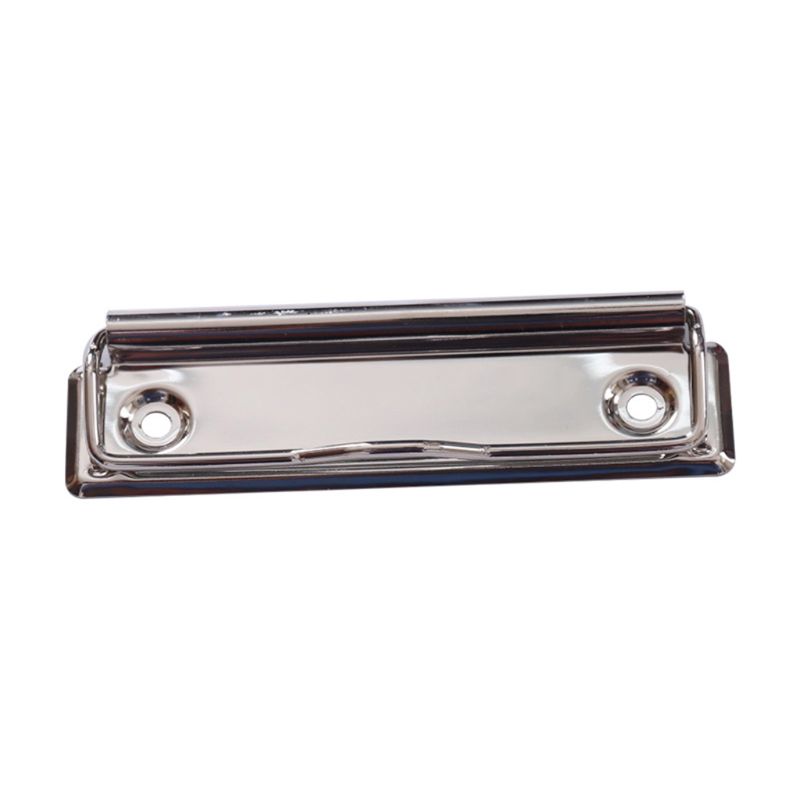 Mountable Metal Clipboard Clips Spring Loaded Surface Mount Handle with Rubber Feet Hardboard Clamps Office Supplies Hardware: Silver