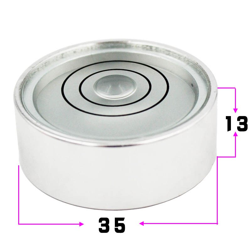 Round Spirit Level Bubble Metal Universal Leveler Bead Level Measuring Instrument 1PCS