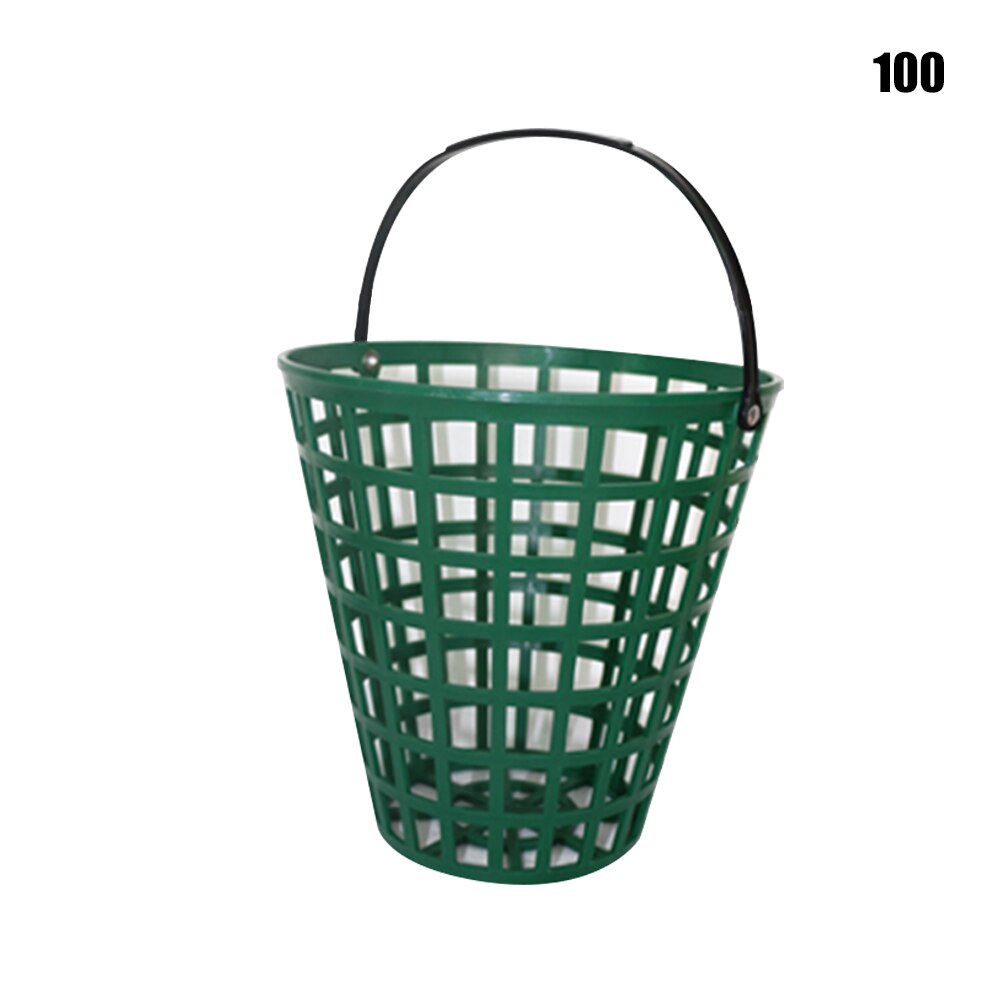 Clubs With Handle Space Saving Portable Golf Ball Basket Practical Storage Container Carrying Nylon Green Stackable Outdoor Home: 100