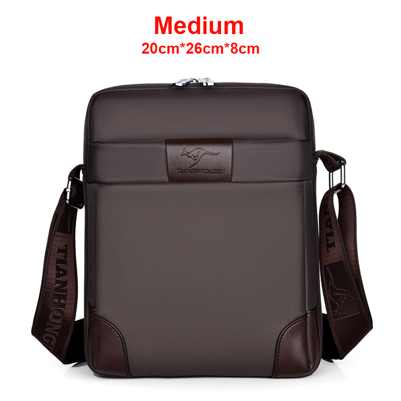 Sommar känguru lyxmärke herr crossbody-väskor oxford vintage messenger-väska manlig liten axelväska för män affärshandväska: Kaki