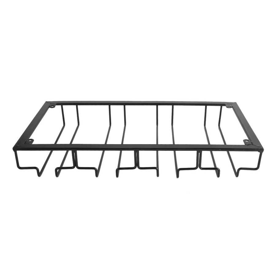 Household Glass cup Rack Wine Cup Storage Holder Hanging Shelf Goblet Storage Hanger Home Bar Display Stand Bracket Decoration: black