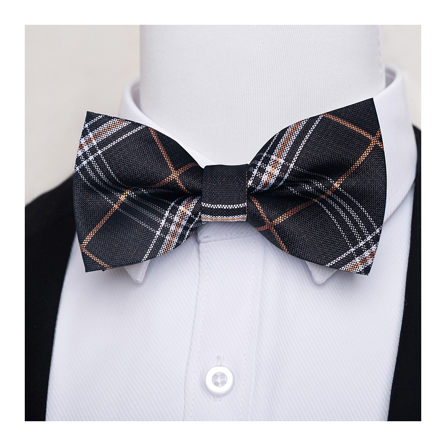 Pajarita de de para hombre, accesorios de boda de color gris oscuro con puntos, pajarita Formal para el día de los amantes de la