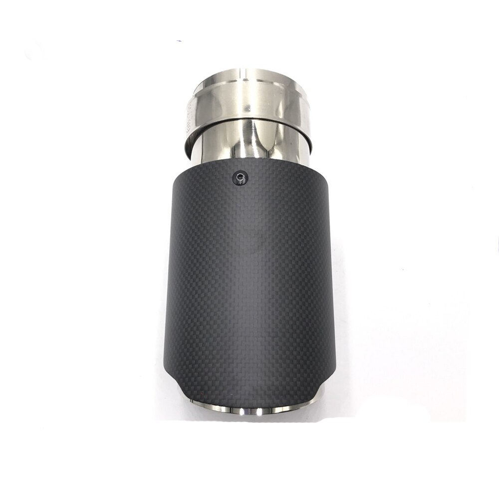 One Piece Single Car Back Muffler Exhaust Pipe For Universal Matte Carbon Fiber System Exhaust Tip For Ak