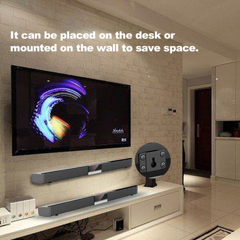 SR100 Plus Bluetooth barre de son haut-parleur de télévision à domicile sans fil Subwoofer télécommande stéréo Surround haut-parleurs sonores pour Home cinéma