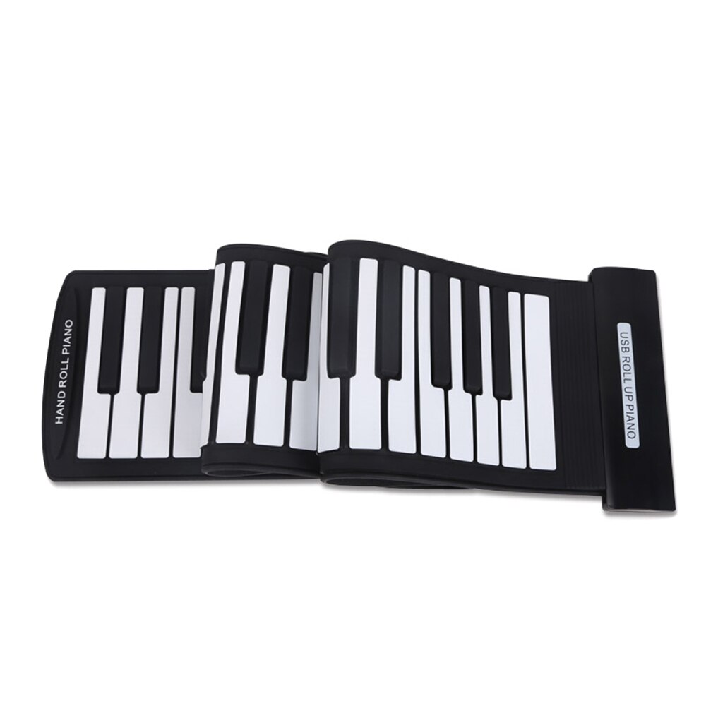 Piano eléctrico portátil con 88 teclas enrolladas, teclado Digital multifunción, altavoz incorporado, batería de litio recargable: 61Keys no Battery