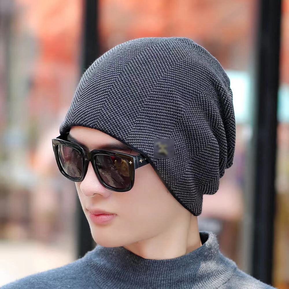 56-58cm hat autumn and winter warm knitted hat winter thick wool hat British smile casual male hat