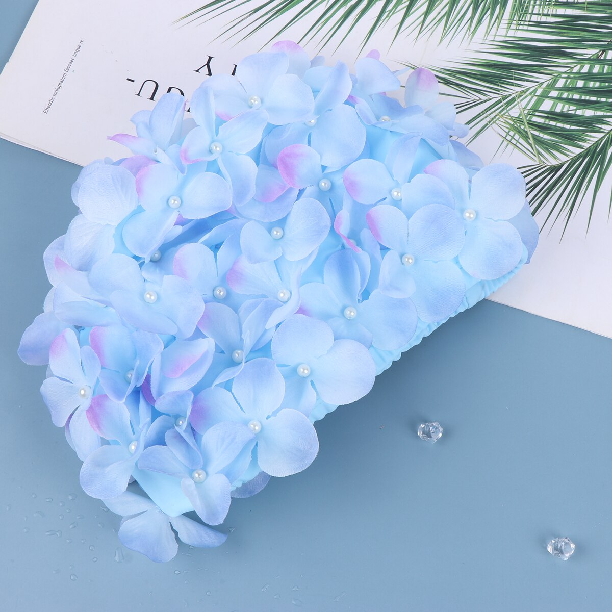 1pc bekväma, slitstarka 3d- blommiga hörselskydd i nylon, simtillbehör för simflickor