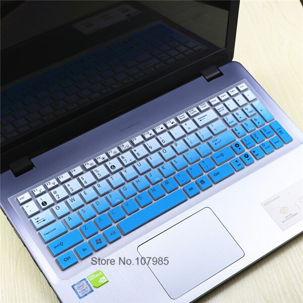 Cubierta protectora de silicona para teclado de portátil de 15,6 pulgadas, para Asus X555Q, X555Y, X555YI7310, FX50, F540U, K550V, A556, FH5900: Gradualblue