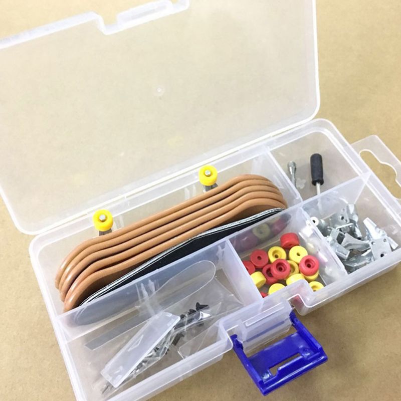 5 st/set plast mini finger skating board däck bord sport spel diy greppbräda skateboard för vuxna barn slumpmässigt mönster