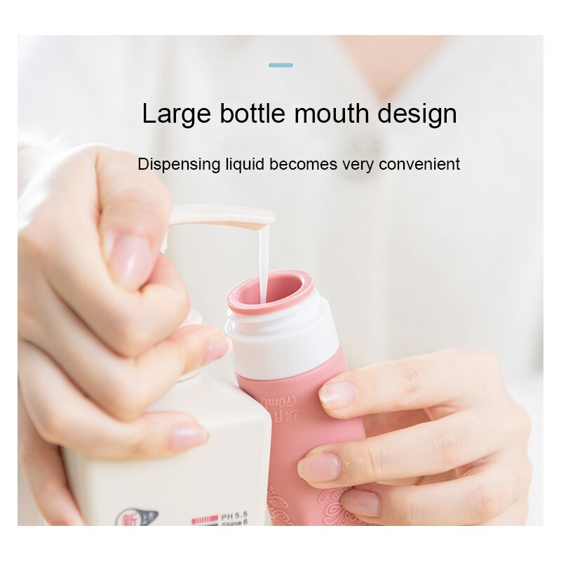 1Pc Silicone Refillable bottle Portable Hand Sanitizer Squeeze Bottle Travel Sorage Lotion Container Empty Bottle Household Tool