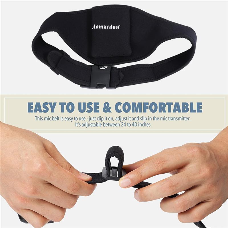 Microphone Transmitter Pouch Microphone Belt Carrier Mic Belt For Fitness