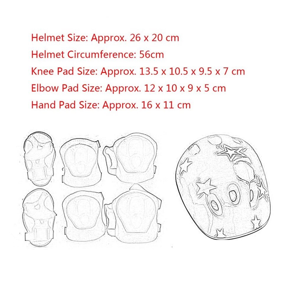 7 Pcs Skating Protective Gear Set Knee Wrist Guard Elbow pads Bicycle Skateboard Ice Skating Roller Knee Protector Guard For Kid