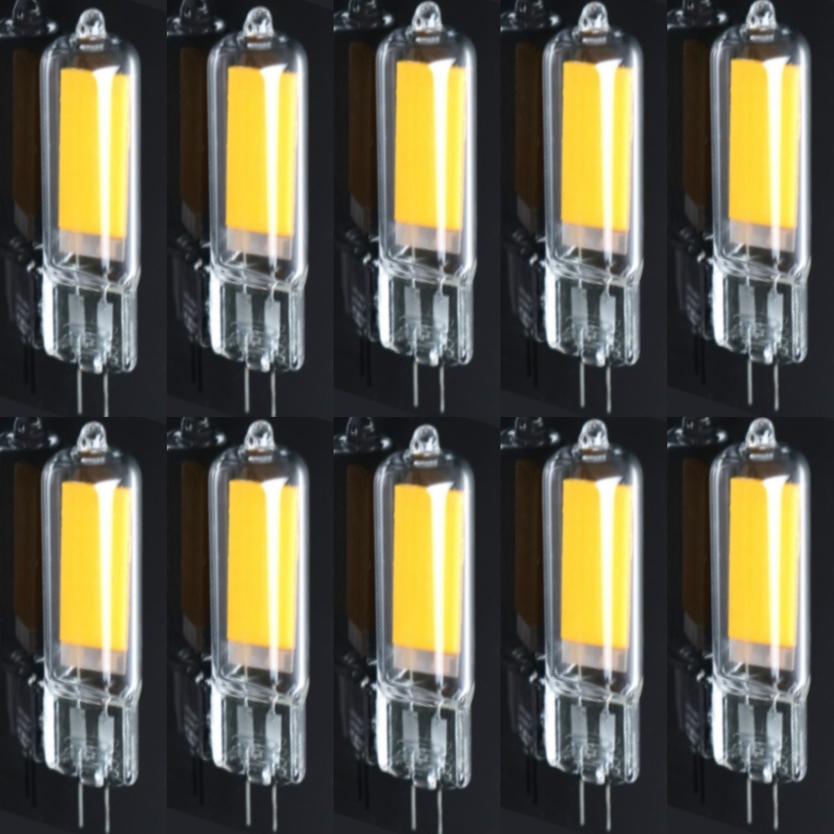 10Pcs Dimmable COB AC/DC12 220V 110V G4 LED Bulb 7W 9W 12W 15W G4 lamp Replace Traditional of Halogen Bulb for Chandelier