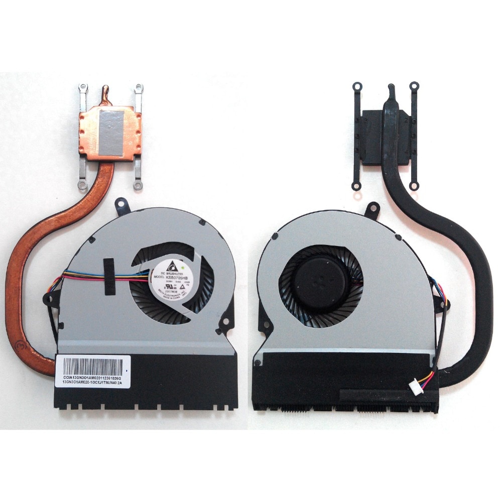 For Asus X401A X401A-BCL0705Y X401A-BHPDN37 X401A-BHPDN41 X401A-HCL122I Series Laptop CPU Fan With Heatsink 13GN3O1AM010-1